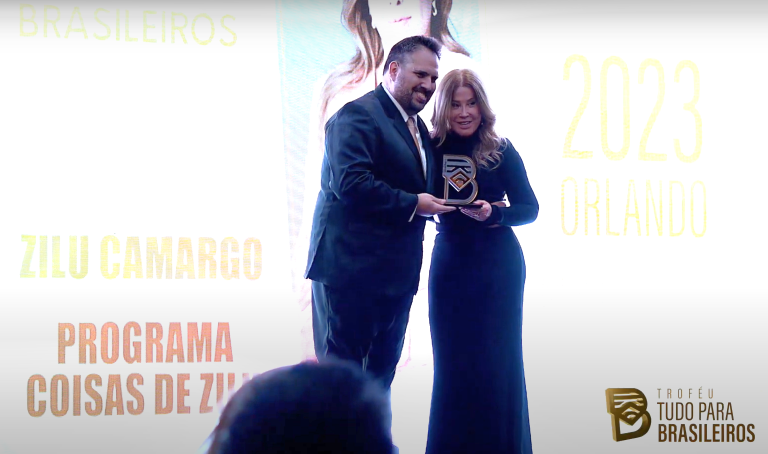 Zilu é premiada com o Troféu Tudo Para Brasileiros, nos EUA